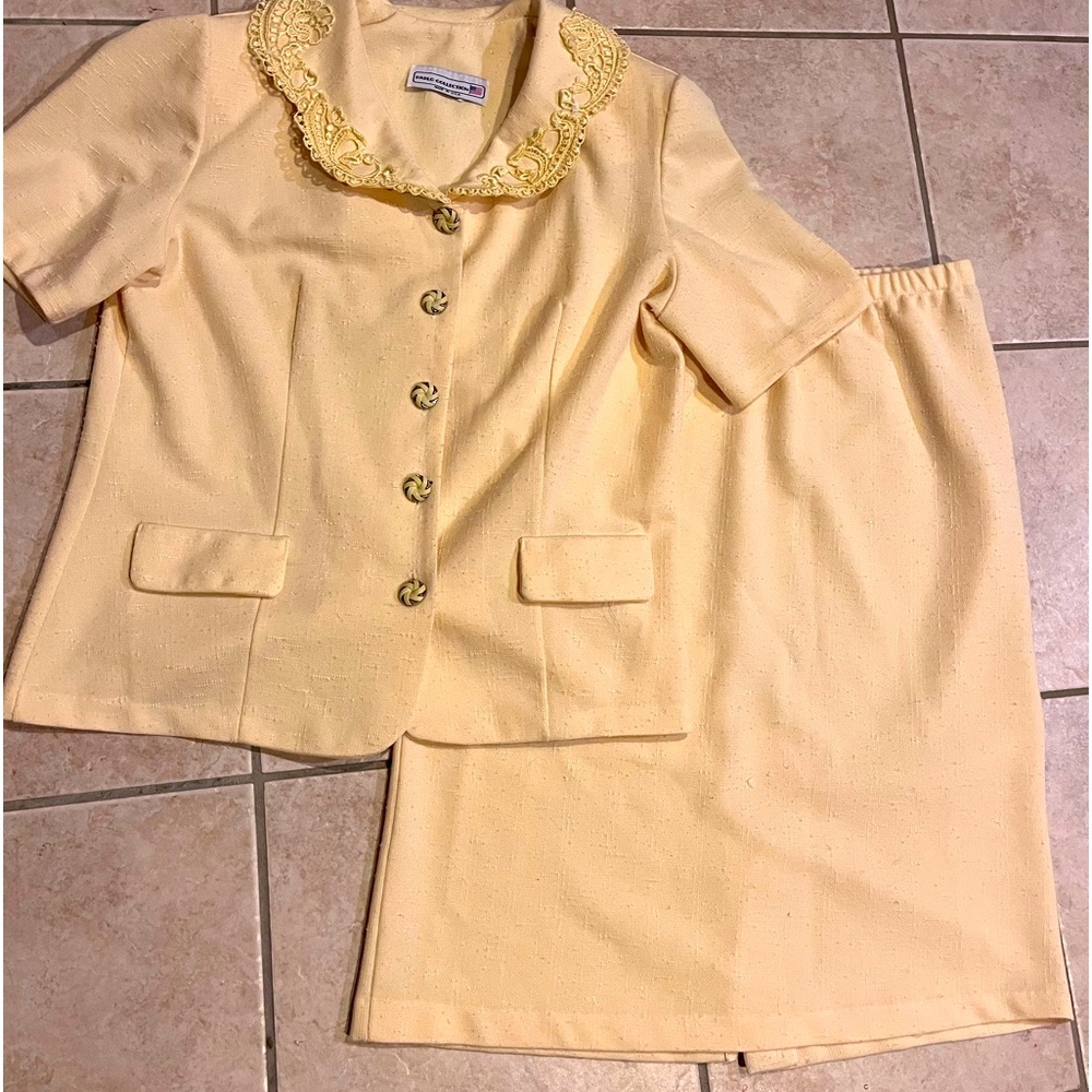 Vintage 1970-80’s Yellow 2 Piece‎ Pablo Connection Suit